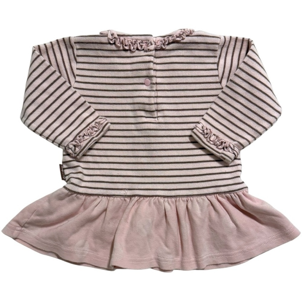 Vintage Le Top Baby Girl Giraffe Outfit 9M Pink Stripe Dress & Leggings - Picture 4 of 11